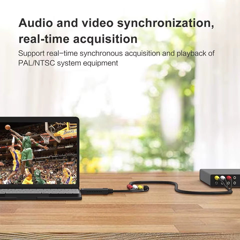 USB Video Capture Card - EasyCap VHS, VCR, Mini DV, Hi8, and DVD to Digital Converter with RCA/S-Video to USB 2.0 Audio Video Recording Capability