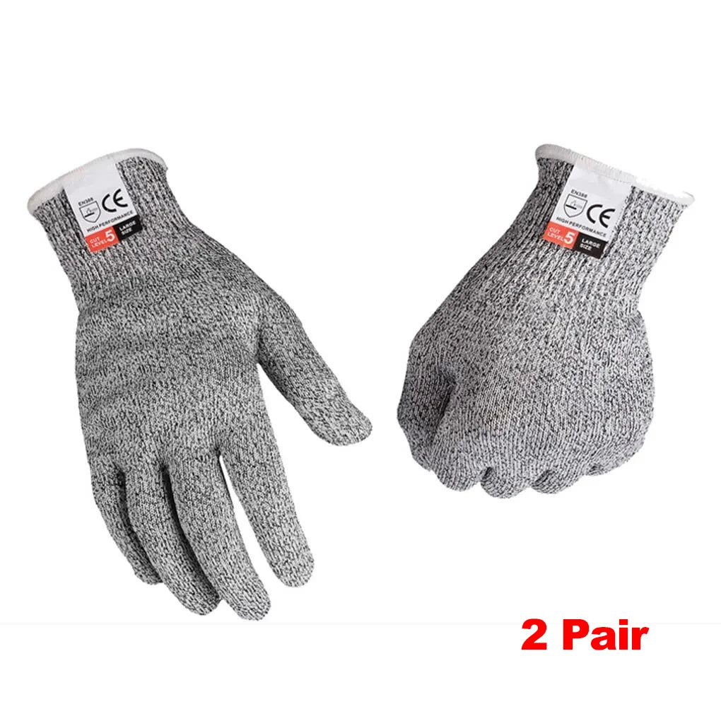 HPPE Level 5 Cut-Resistant Gloves for Industrial, Kitchen, and Gardening Use - High Strength and Anti-Scratch Design