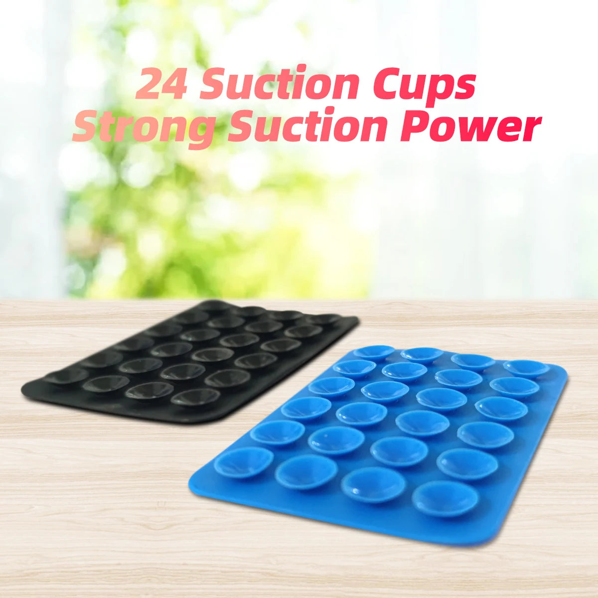 GUUGEI Multifunctional Silicone Suction Phone Holder with Anti-Slip Square Wall Stand and Leather Case Mount