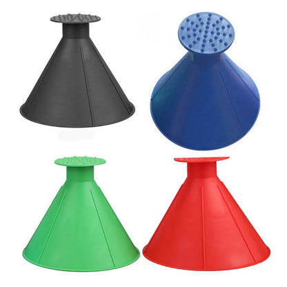 Winter Windshield Ice Scraper and Snow Remover Funnel Cone - 2023 Edition for Automotive Glass