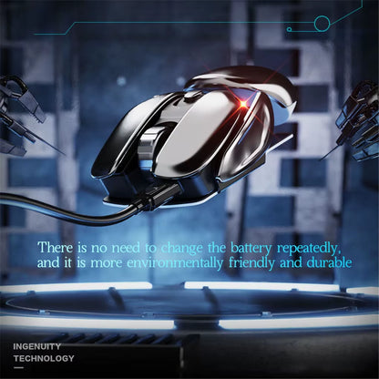 PX2 Wireless 2.4G Aluminum Mouse with 1600 DPI, 6 Buttons - Lightweight Design for PC, Laptop, Gaming, and Office Use