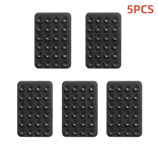 GUUGEI Multifunctional Silicone Suction Phone Holder with Anti-Slip Square Wall Stand and Leather Case Mount