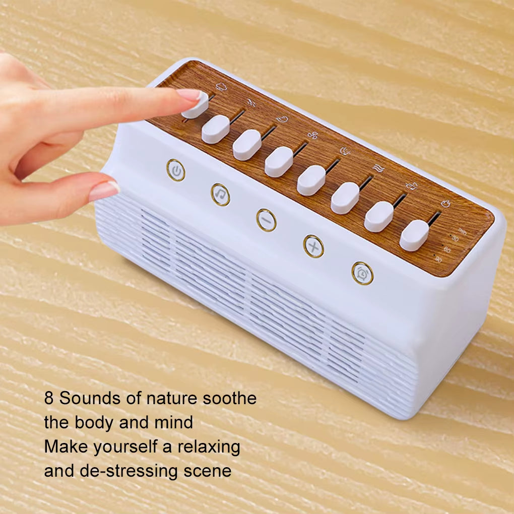Portable White Noise Bluetooth Speaker Nature Sound Sleep Aid Music Box Wireless Stereo MP3 Music Player Support Timed Shutdown