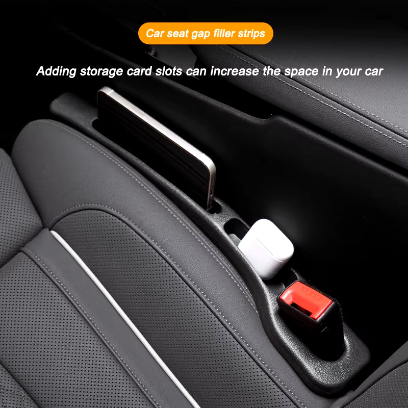 Car Seat Gap Filler and Seam Plug Strip - Leak-Proof Filling Solution for All Vehicle Models - Wallet and Phone Holder Car Accessory