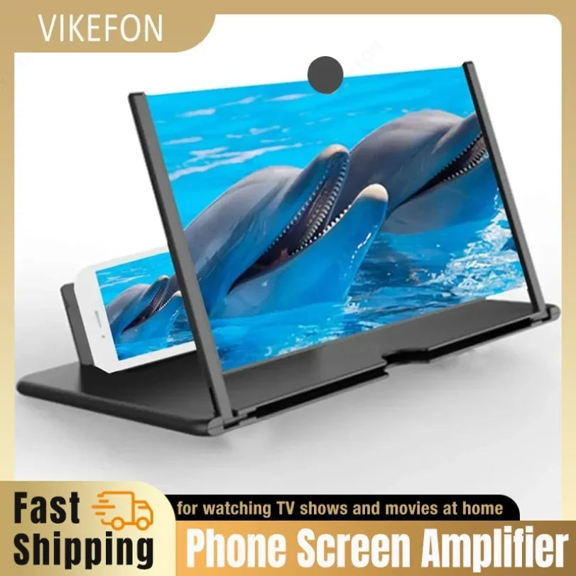 Screen Magnifier Amplifier HD New Phone Holder Screen Amplifier Video Phone Amplifier Screen Phone Projector for All Smartphones