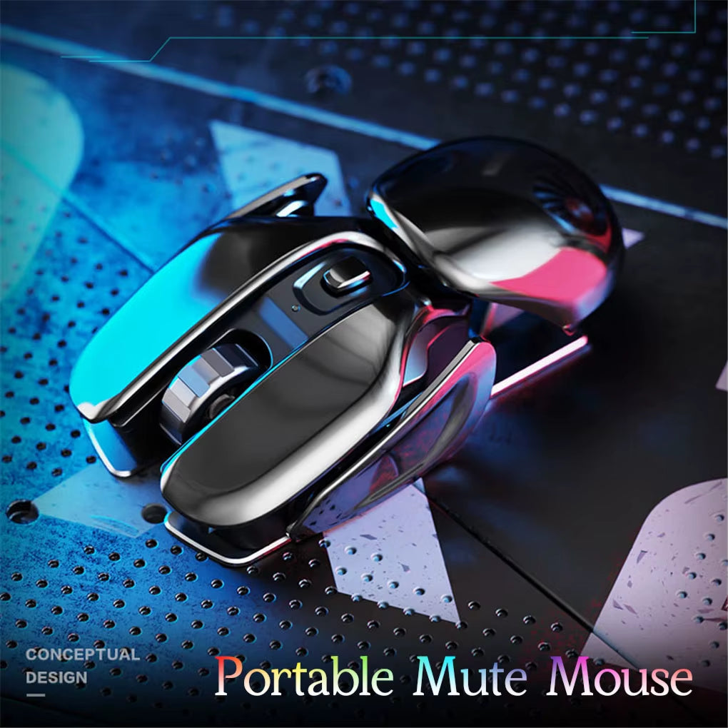 PX2 Wireless 2.4G Aluminum Mouse with 1600 DPI, 6 Buttons - Lightweight Design for PC, Laptop, Gaming, and Office Use