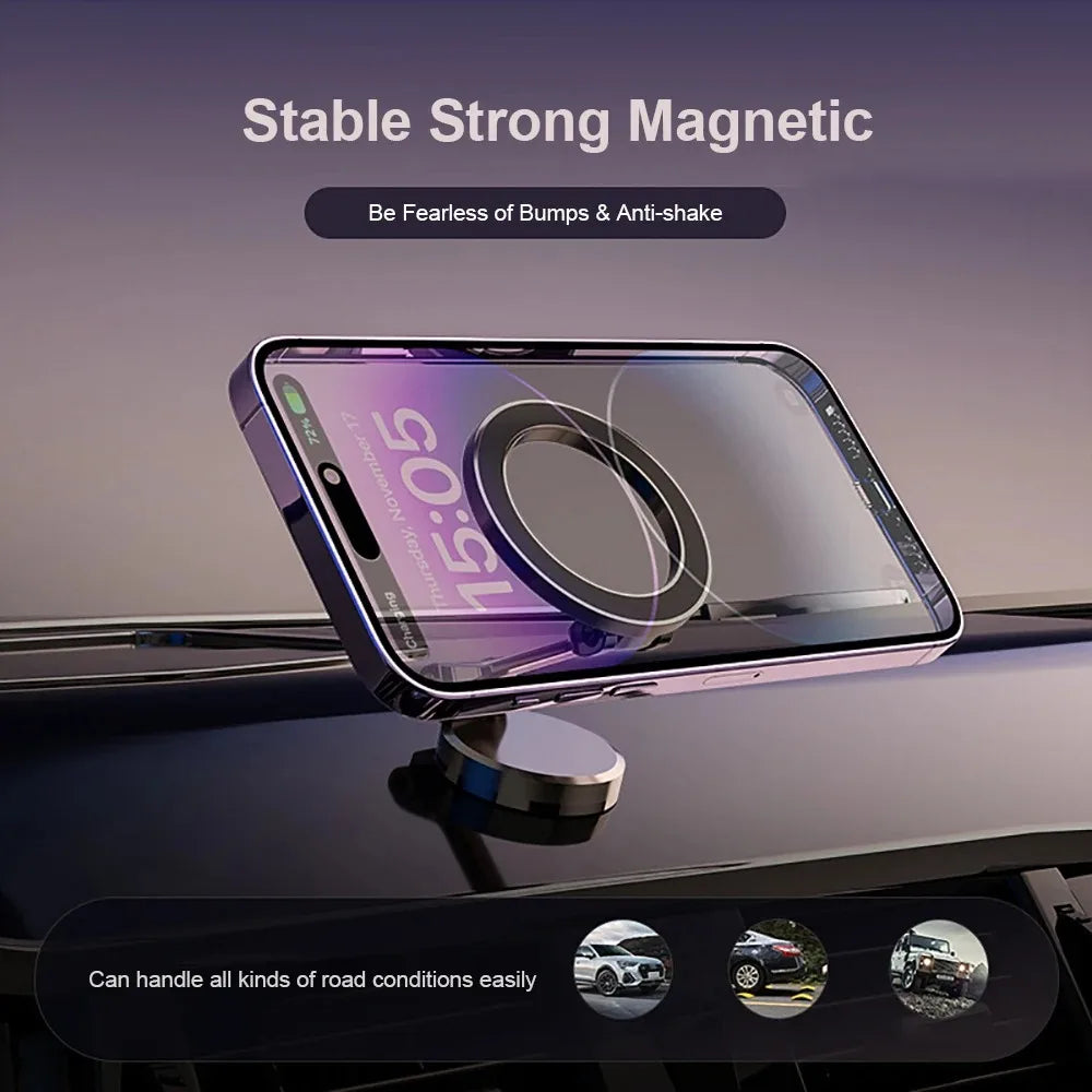 Magnetic MagSafe Car Phone Holder for Mobile Devices - Compatible with iPhone 15, 14, 13 Pro Max Plus