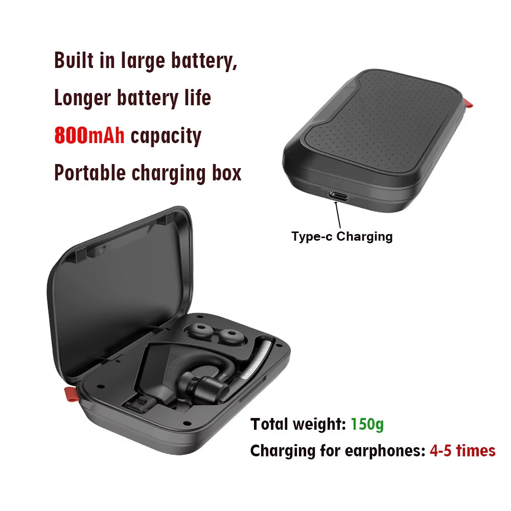 2025 K21 Bluetooth Wireless Headphones with Dual Microphone Noise Cancellation and Charging Case for All Smartphones