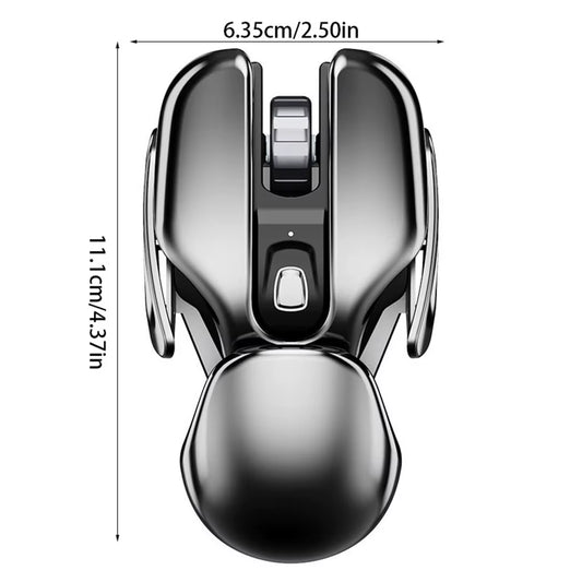 PX2 Wireless 2.4G Aluminum Mouse with 1600 DPI, 6 Buttons - Lightweight Design for PC, Laptop, Gaming, and Office Use