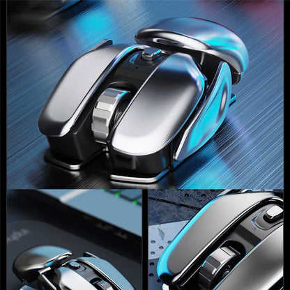 PX2 Wireless 2.4G Aluminum Mouse with 1600 DPI, 6 Buttons - Lightweight Design for PC, Laptop, Gaming, and Office Use
