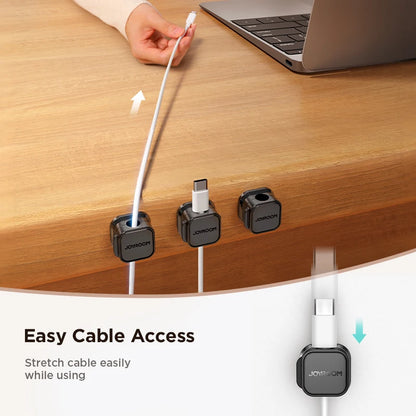 Magnetic Cable Clips - Adjustable Cord Management Solution for Under Desk Organization