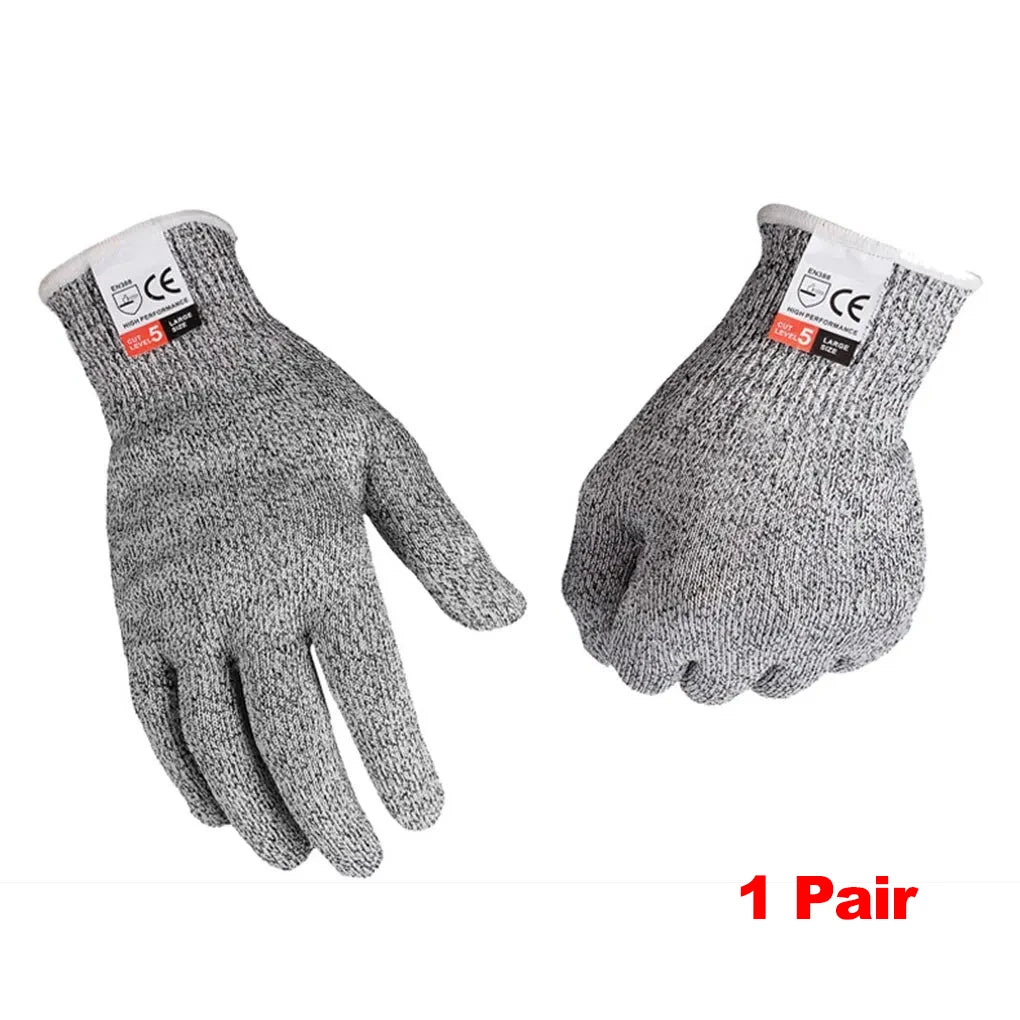HPPE Level 5 Cut-Resistant Gloves for Industrial, Kitchen, and Gardening Use - High Strength and Anti-Scratch Design