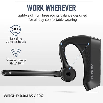 2025 K21 Bluetooth Wireless Headphones with Dual Microphone Noise Cancellation and Charging Case for All Smartphones