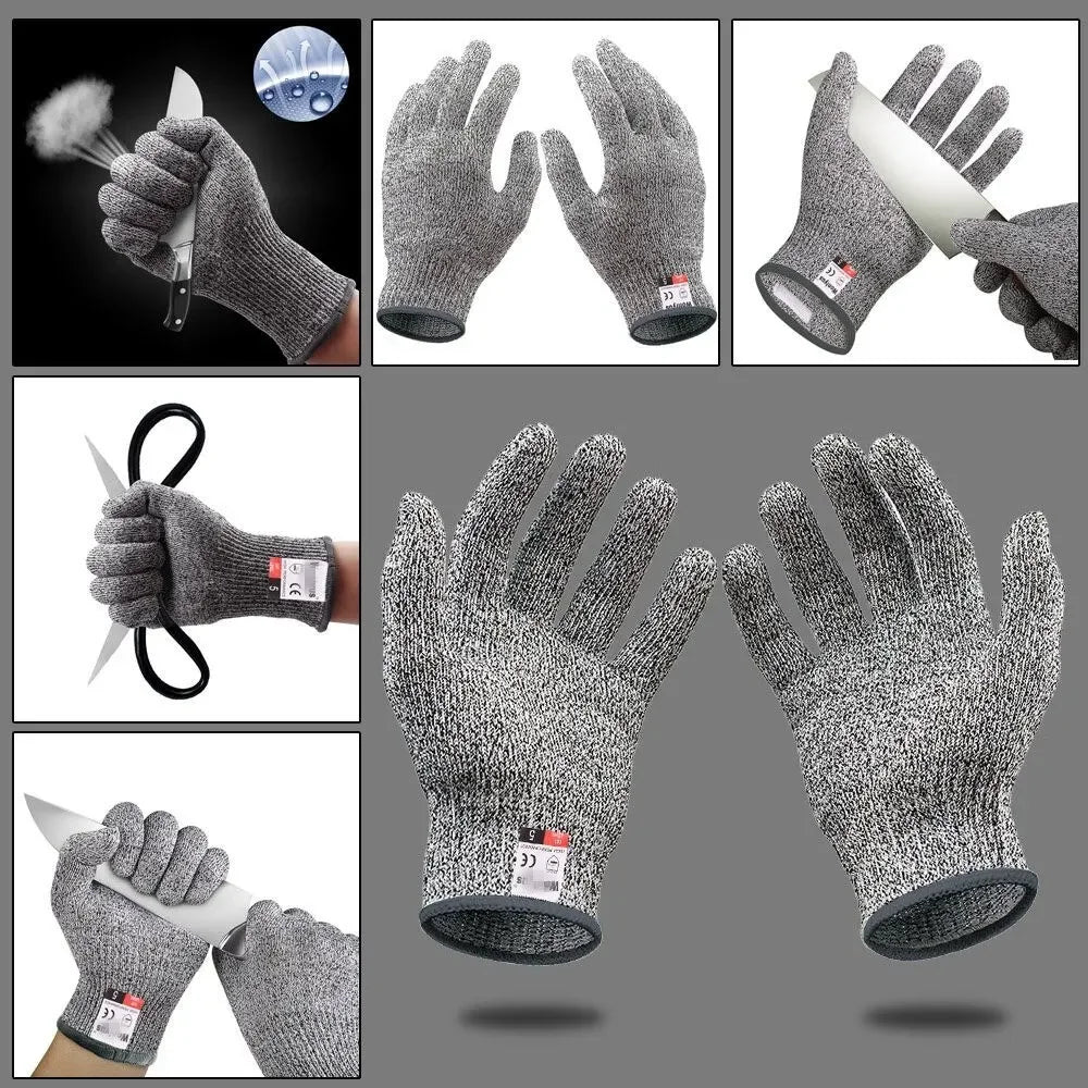 HPPE Level 5 Cut-Resistant Gloves for Industrial, Kitchen, and Gardening Use - High Strength and Anti-Scratch Design