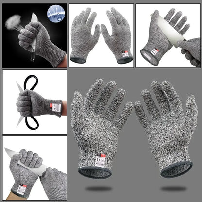 HPPE Level 5 Cut-Resistant Gloves for Industrial, Kitchen, and Gardening Use - High Strength and Anti-Scratch Design