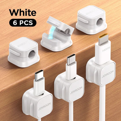Magnetic Cable Clips - Adjustable Cord Management Solution for Under Desk Organization