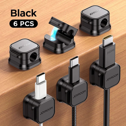 Magnetic Cable Clips - Adjustable Cord Management Solution for Under Desk Organization